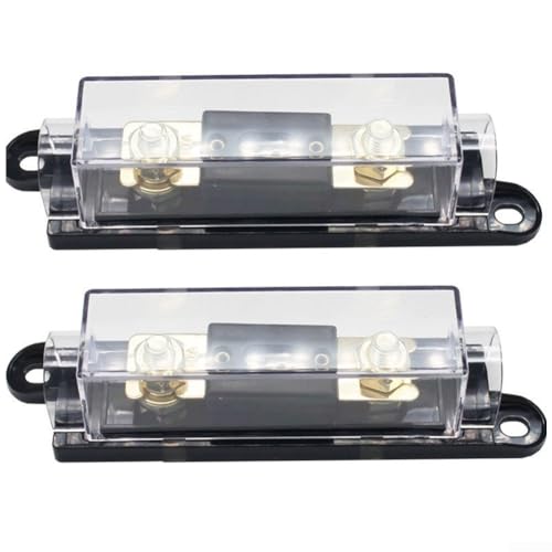 2 Set 100 A/150 A/300 A Sicherungshalter-Set, 32 V Inline-Sicherungsblock, Sicherungskasten, Automobil-Sicherungsblock für Hochstromanwendungen in Wechselrichtern und Audio-Verstärkern (100 A) von Ableholy