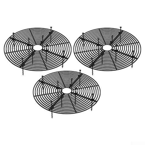 3 runde Blumentopf-Abdeckungen, 30 cm, unverzichtbar für den Innen- und Außenbereich (schwarz) von Ableholy