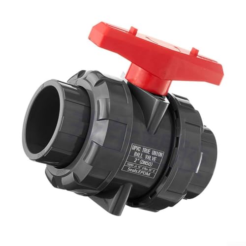 5.1 cm UPVC Full Flow Kugelhahn Double True Union, PVC Socket Typ Absperrventil Schalter für Schwimmbad, Bewässerung von Ableholy