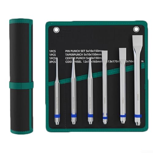 6-teiliges Werkzeug-Entferner-Set für flache Rollstifte, robuste Stahllegierung, Meißelkegelstanzer für Uhren-Reparaturmaschinen, Wartungswerkstätten 6-teiliges Werkzeug-Entferner-Set für flache Rollstifte, robuste Stahllegierung, Meißelkegelstanzer für Uhren-Reparaturmaschinen, Wartungswerkstätten von Ableholy