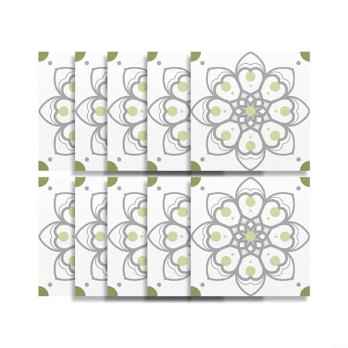 ACZ2001 3D-Mosaik-Fliesenaufkleber für Küche und Bad, PVC-Wand- und Bodendekoration, 10 Stück von Ableholy