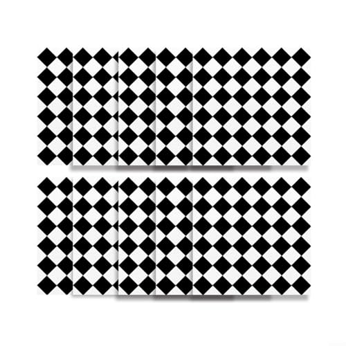 ACZ2009 3D-Mosaik-Fliesenaufkleber für Küche und Bad, PVC-Wand- und Bodendekoration, 10 Stück von Ableholy