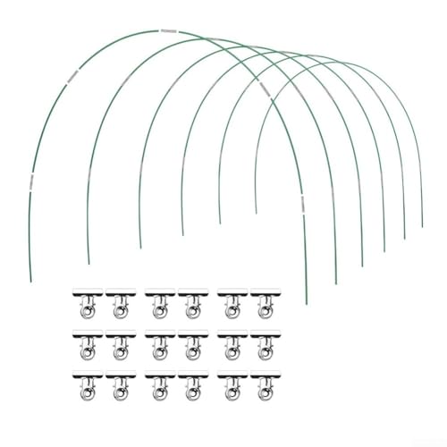 DIY-Pflanzen unterstützen die Gartenpfähle, rostfreier Gewächshausreifen mit verschleißfestem, elastischem gebogenem für Gartennetz (36 Stück) von Ableholy