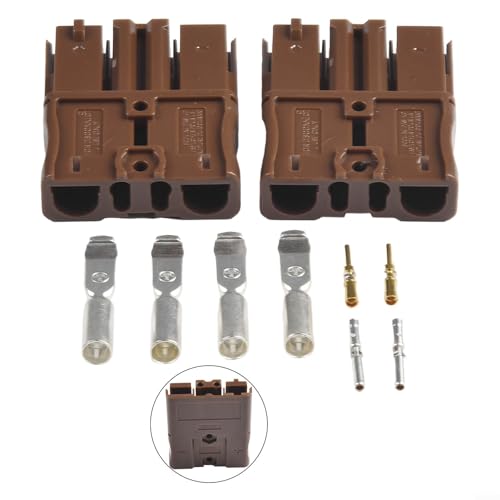 Effizient gestaltete SBS75X Gabelstapleranschlüsse Set von 2 für Lithium-Batterien mit verbesserter elektrischer Leistung (braun) von Ableholy