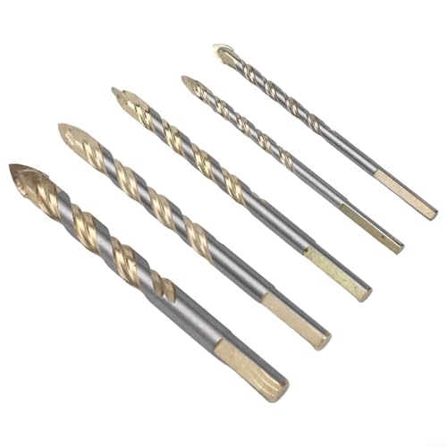 Effizientes Bohren mit 5 Stück Hartmetall-Dreiecksbohrern für Ziegel, Beton, Glas, 681012 mm Größen (5 Stück) von Ableholy