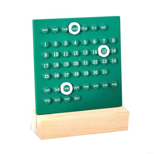 Einzigartiges Design aus Holz und Acryl Kalender-Set mit einstellbaren Daten für den täglichen Planungsbedarf (C) von Ableholy