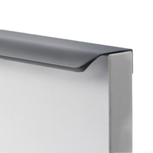 Eleganter, unsichtbarer Türgriff, passt nahtlos in eingebaute Kleiderschrank-Designs (grau) von Ableholy