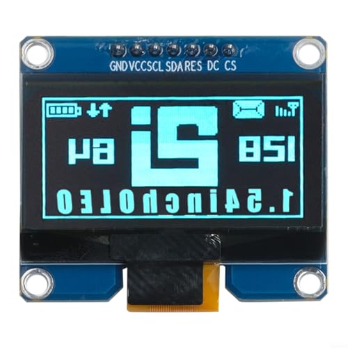 Erhöhen Sie Ihr Projekt mit einem kompakten 128 x 64 für OLED-Display-Modul mit dem effizienten SSD1309-Treiber (blau) von Ableholy