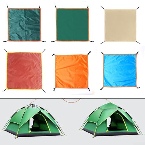 Essential Campingzubehör, wasserdichte Zeltabdeckung, Oxford-Tuchplane für Sonnen- und Regenschutz (110 x 110 cm, Beige) von Ableholy