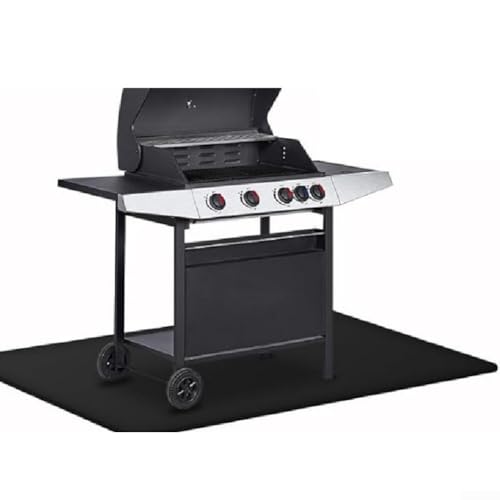 Feuerfeste Grillmatte, schwer entflammbar, Fiberglas, schnell zu reinigen, hitzebeständig, für tragbare Holzkohle (120 x 80 cm) von Ableholy