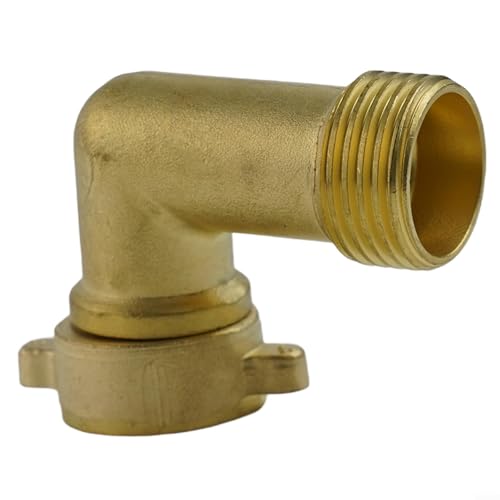 Gartenschlauch Messing Winkelverbinder 90 Grad für robuste Wasseranschlüsse für Wohnmobil und einfache Einrichtung (2 * 45°) von Ableholy