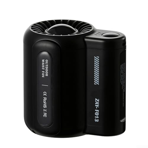 Handventilator mit 4500 mAh Akku, 3 einstellbare Windgeschwindigkeiten für einen aktiven Lebensstil (schwarz) von Ableholy