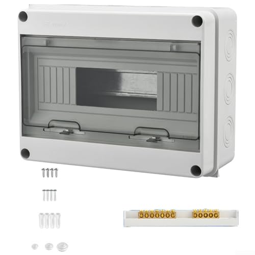 IP65 Verteilerkasten, Wasserdichter und Staubdichter Elektrischer Kabelverbinder, 12 Wege Aufputz Verteiler mit Tür für Haus, Garten IP65 Verteilerkasten, Wasserdichter und Staubdichter Elektrischer Kabelverbinder, 12 Wege Aufputz Verteiler mit Tür für Haus, Garten von Ableholy