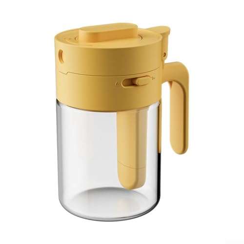 Klares Gewürzglas aus Glas mit platzsparendem Design, perfekt für effiziente Aufbewahrung in der Küche und schnellen Zugriff (gelb) von Ableholy