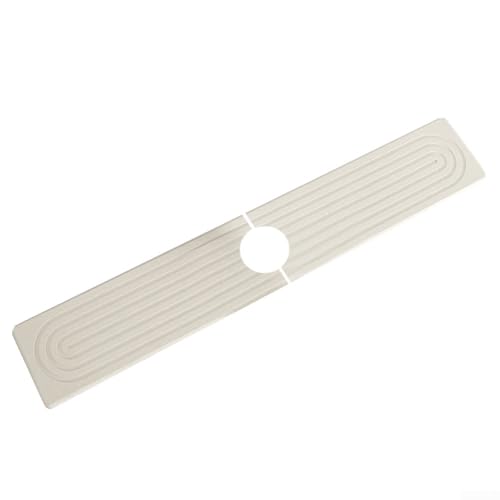 Küchenspüle Wasserhahn Matte, 60 x 10 cm Diatomit schnell trocknend Stein Waschbecken Tablett super saugfähig schnelle Wartung Badezimmer Theke Spritzschutz (weiß) von Ableholy