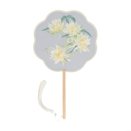 Kultureller doppelseitiger runder Ventilator mit aufwendigem Suzhou-Design, perfekt für Auftritte (A) von Ableholy