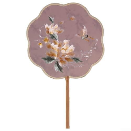 Kultureller doppelseitiger runder Ventilator mit aufwendigem Suzhou-Design, perfekt für Auftritte (C) von Ableholy