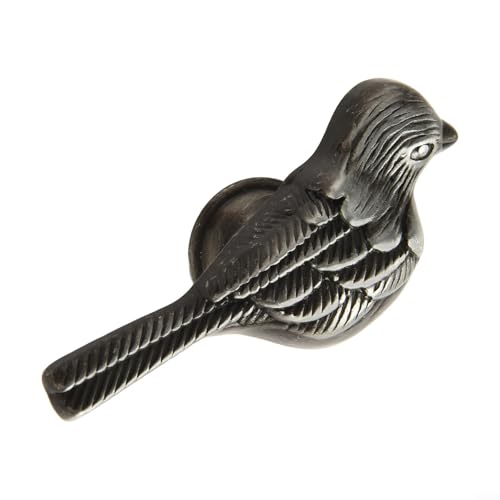 Möbelgriff mit Vogel-Design aus Zinklegierung und mit mehrschichtiger Schutzbeschichtung versehen, um Oxidation in Schrank und Kleiderschrank zu widerstehen (antikes Zinn) von Ableholy