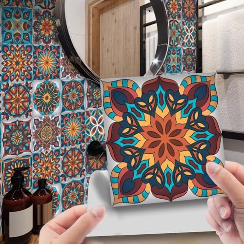 Mosaik Aufkleber Fliesen mit starker Haftung geeignet für glatte Oberflächen wie Glas oder Holz (ET190) von Ableholy