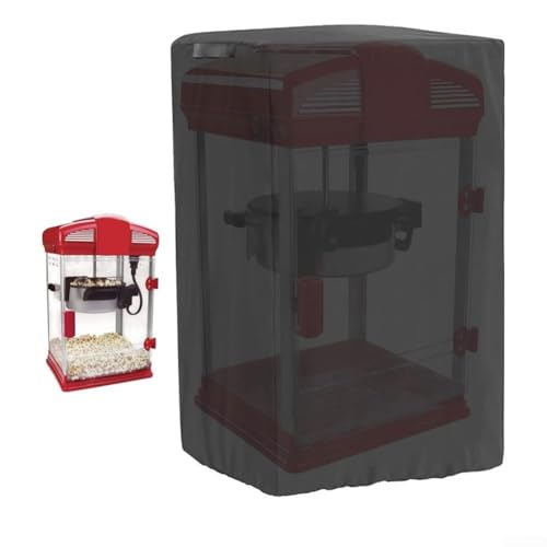 Popcorn-Maschinenabdeckung, 210D Oxford-Gewebe, wasserdicht/winddicht, Popcorn-Maschinenwagen, staubdichte Abdeckung mit verstellbarem Kordelzug (61 x 33 x 122 cm) von Ableholy