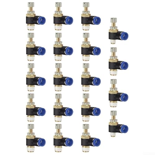 Präzisionsgefertigtes pneumatisches Durchflussregelventil für Luftmanagement in industriellen Anwendungen, passend für 4 12 mm Rohre (SL6-01) von Ableholy
