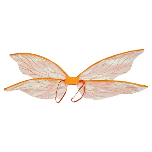 Schmetterlingsflügel für Kinder, ideal für Halloween-Kostüme, Bühnenshows und Party-Dekorationen (orange) von Ableholy