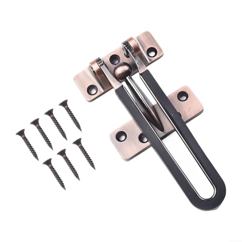 Sichern Sie Ihre Tür mit zuverlässigem Riegel aus Zinklegierung gegen Diebstahl für verbesserten Schutz (schwarz) von Ableholy