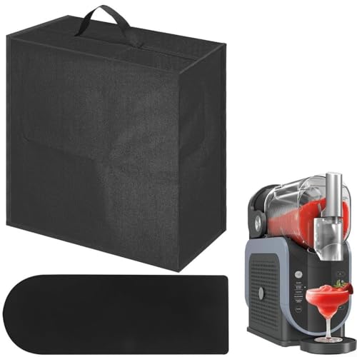 Slushie Maschinenabdeckung, 600D Nylon, stoßdämpfend, staubdichte Abdeckung mit Anti-Rutsch-Matte, kompatibel mit FS301C, FS301, FS300 (Abdeckung + Matte) von Ableholy