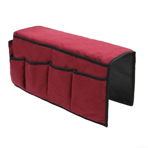 Sofa-Fernbedienungshalter, rutschfest, zum Aufhängen, weiche Armlehnen-Organizer mit 12 Taschen für Handy, Tablet, Notizblock, Buch, Zeitschriften, Weinrot Sofa-Fernbedienungshalter, rutschfest, zum Aufhängen, weiche Armlehnen-Organizer mit 12 Taschen für Handy, Tablet, Notizblock, Buch, Zeitschriften, Weinrot von Ableholy