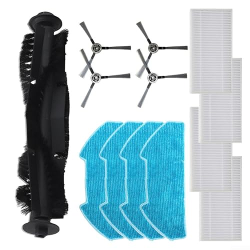Staubsauger Ersatzteile Set, Filter Mop Tuch Seitenbürste Schnelle Installation Ersatz Kompatibel für Redkey R10 Roboter Staubsauger von Ableholy