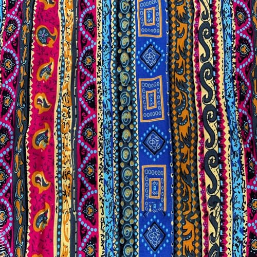 Tauchen Sie ein in DIY mit unserem wunderschön gestalteten ethnisch gemusterten Baumwoll-Textil (02) von Ableholy