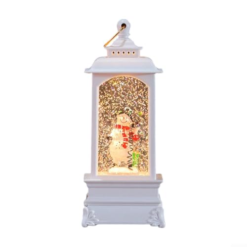 Weihnachts-Schneemann-Nachtlicht | USB/Batteriebetrieb | warmes Licht für den Innenbereich Schneemann Globus Ornament Heimdekoration (für weiß) von Ableholy