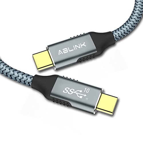 Ablink USB C 3.2 Gen2 Kabel 2 m, Typ C auf Typ C Kabel zur Datenübertragung 10 Gbit/s 100 W unterstützt Video 4K@60Hz für iPhone 15/16, MacBook Pro Air, iPad Pro, Galaxy S24 S23 Ultra, Monitor von Ablink