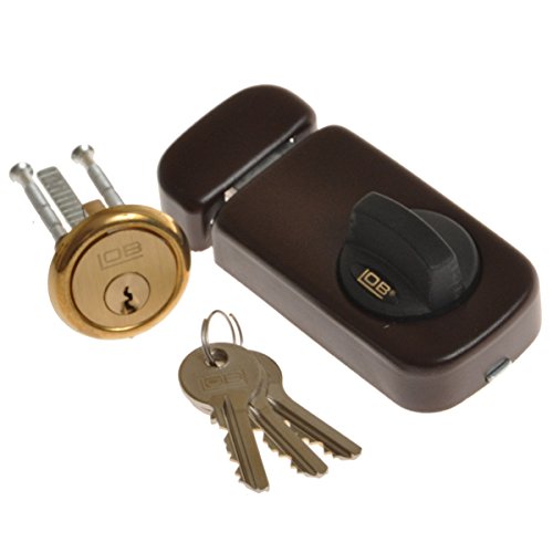 SPARTA ZW-LE-201 LOB Aufputzschloss, braun, Zylinder WT01 Surface Mounted Zylinderschloss TB61 Brown von Abloy