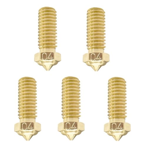 Aboiled 0,4 mm Düse Messingdüse für QIDI X-Smart 3/X-Plus 3/X-Max 3 3D-Druckerzubehör 5 Stück von Aboiled