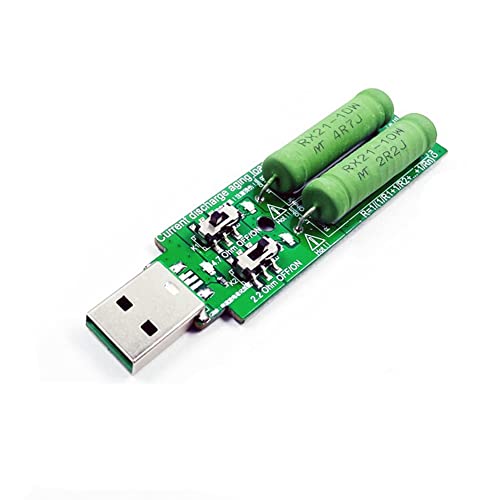 Aboiled 1 Stück Elektronische Last USB-Widerstand Elektronische DC-Last mit Schalter Einstellbare 5V1A/2A/3A Batteriekapazität Spannung Entladewiderstand Tester von Aboiled