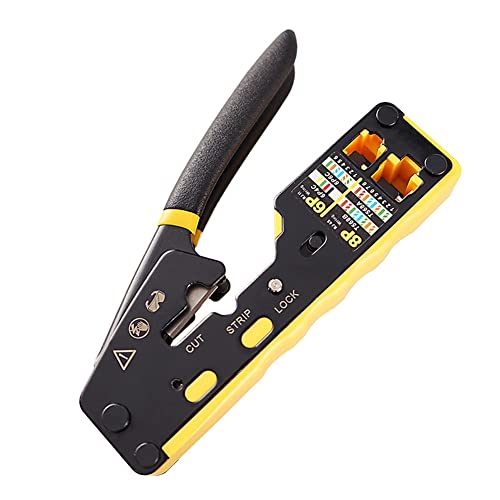 Aboiled 1 Stück RJ45 Pass Through Crimp Werkzeug Teile Zubehör für Cat5 Cat6 Modularstecker Ethernet Crimpzange 8P 6P Pass Through Ethernet Crimper von Aboiled