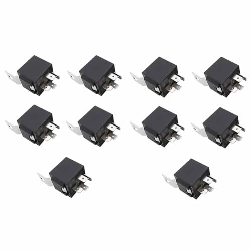Aboiled 10-Teiliges Repeater-Relais, 4-Polig, 12 V, 40 A, für Auto-Auto-Relais, Ersatzteile, Zubehör Aboiled 10-Teiliges Repeater-Relais, 4-Polig, 12 V, 40 A, für Auto-Auto-Relais, Ersatzteile, Zubehör von Aboiled