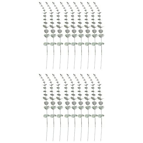 Aboiled 18 StüCk mit Eukalyptus StäNgel, KüNstliche Eukalyptus Blatt Stiele, Wahres GrüN BerüHren Blatt Zweige Aboiled 18 StüCk mit Eukalyptus StäNgel, KüNstliche Eukalyptus Blatt Stiele, Wahres GrüN BerüHren Blatt Zweige von Aboiled
