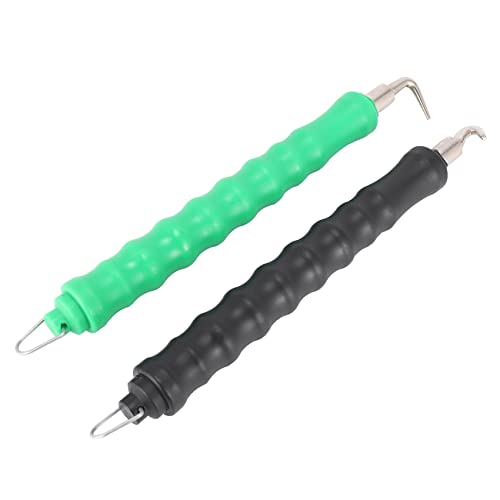 Aboiled 2 Teiliger Automatischer Bewehrungs Draht Twister, Bewehrungs Draht Twister Werkzeug, Bewehrungs Draht Zugdraht, Beton Metall Draht Drehzaun Werkzeug (Gebogener und Gerader Haken) von Aboiled