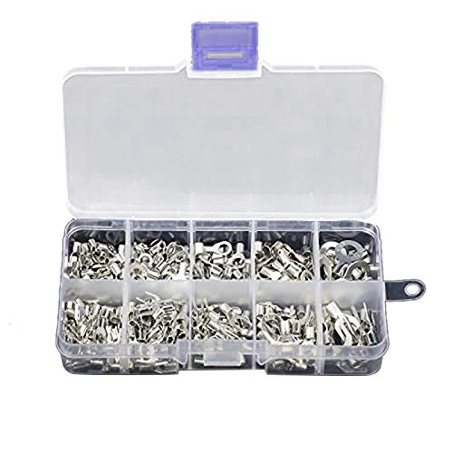 Aboiled 320Pcs 10-In-1-Klemmen Nicht Isolierte Ringgabel U-Typ Messingklemmen Sortimentskit Kabel Drahtverbinder Crimpspaten Aboiled 320Pcs 10-In-1-Klemmen Nicht Isolierte Ringgabel U-Typ Messingklemmen Sortimentskit Kabel Drahtverbinder Crimpspaten von Aboiled