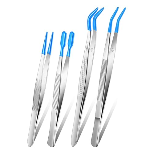 Aboiled 4PCS Gummispitzen-Pinzettenset Gummispitzen-Pinzette Gerade Spitze für Schmuckherstellung, Elektronik Aboiled 4PCS Gummispitzen-Pinzettenset Gummispitzen-Pinzette Gerade Spitze für Schmuckherstellung, Elektronik von Aboiled
