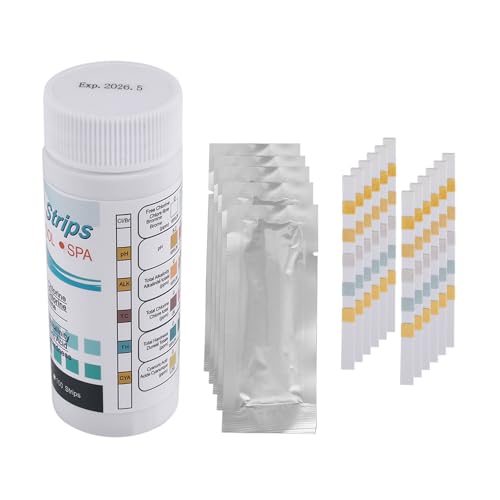 Aboiled 50 Stück 6-In-1 Schwimmbad Ph Testpapier Restchlor Ph Wert Alkalinitätshärte Teststreifen Ph Tester Aboiled 50 Stück 6-In-1 Schwimmbad Ph Testpapier Restchlor Ph Wert Alkalinitätshärte Teststreifen Ph Tester von Aboiled