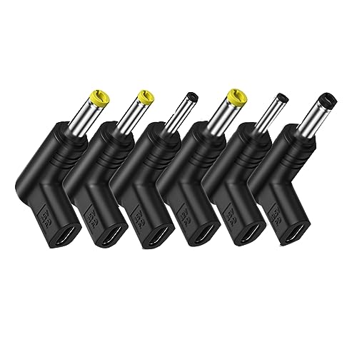 Aboiled 6 Stück USB-C-PD-Auf-DC-Stromanschluss 12/15/19,5 V Kabel für USB-Router Typ C auf DC-Klinkenstecker Ladeadapter-Konverter Langlebig Einfach zu Bedienen von Aboiled