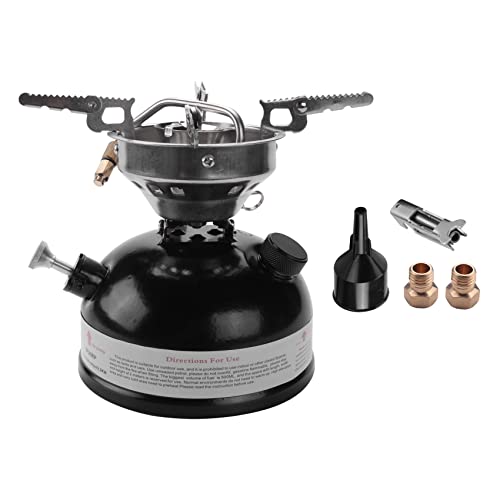 Aboiled Camping Benzin Herd Tragbare Outdoor Herd Mini FlüSsigbrennstoff Alkohol Camping Picknick Benzin ÖL Herd Kochgeschirr von Aboiled