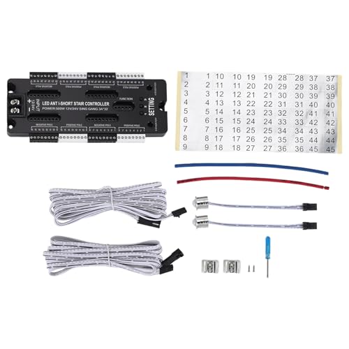 Aboiled Für Treppen Flexibler Streifen Innen LED Bewegungssensor 32 Kanäle Einstellbare Helligkeit DC 12V 24V Treppenlicht-Controller von Aboiled