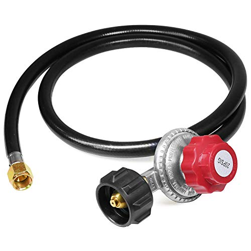Aboiled Hoch Druck Propan 0-20 Psi Einstellbarer Regler Mit 4 Fuß Qcc1 / Typ1 - Für Propan Türkischer Friteuse Raucher Und Mehr Gerät Aboiled Hoch Druck Propan 0-20 Psi Einstellbarer Regler Mit 4 Fuß Qcc1 / Typ1 - Für Propan Türkischer Friteuse Raucher Und Mehr Gerät von Aboiled