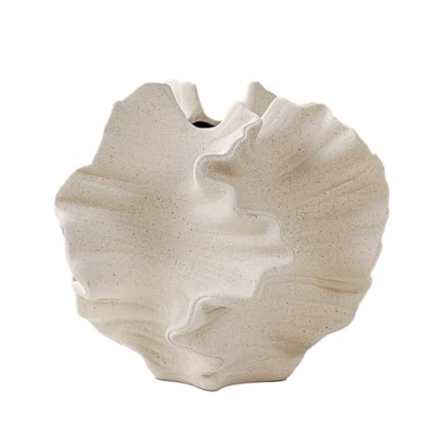 Aboiled Korallenvase, Nordischer Kunstbehälter für Blumen, Pampasgrasvase, Wohnzimmertischdekoration, Mittelstücke, Cremeweiß, Langlebig Aboiled Korallenvase, Nordischer Kunstbehälter für Blumen, Pampasgrasvase, Wohnzimmertischdekoration, Mittelstücke, Cremeweiß, Langlebig von Aboiled