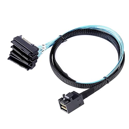 Aboiled Mini SAS HD 12G SFF8643 auf 4 SAS 29 Pin SFF8482 2-In-1-Server-Kabelanschlüsse Hochgeschwindigkeits-Kabelanschlüsse mit 15-Poligem -Stromanschluss-Controller Aboiled Mini SAS HD 12G SFF8643 auf 4 SAS 29 Pin SFF8482 2-In-1-Server-Kabelanschlüsse Hochgeschwindigkeits-Kabelanschlüsse mit 15-Poligem -Stromanschluss-Controller von Aboiled