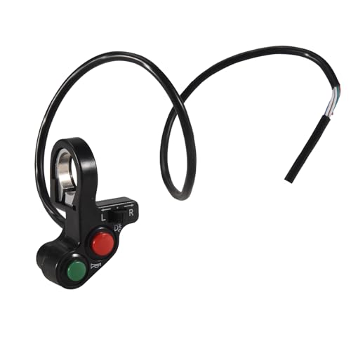 Aboiled Motorrad Lenker Schalter E-Bike Scooter Horn Blinker ein/Aus Taste Licht Schalter von Aboiled